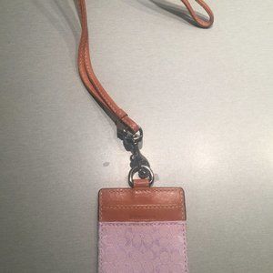 Coach pink card sleeve holder